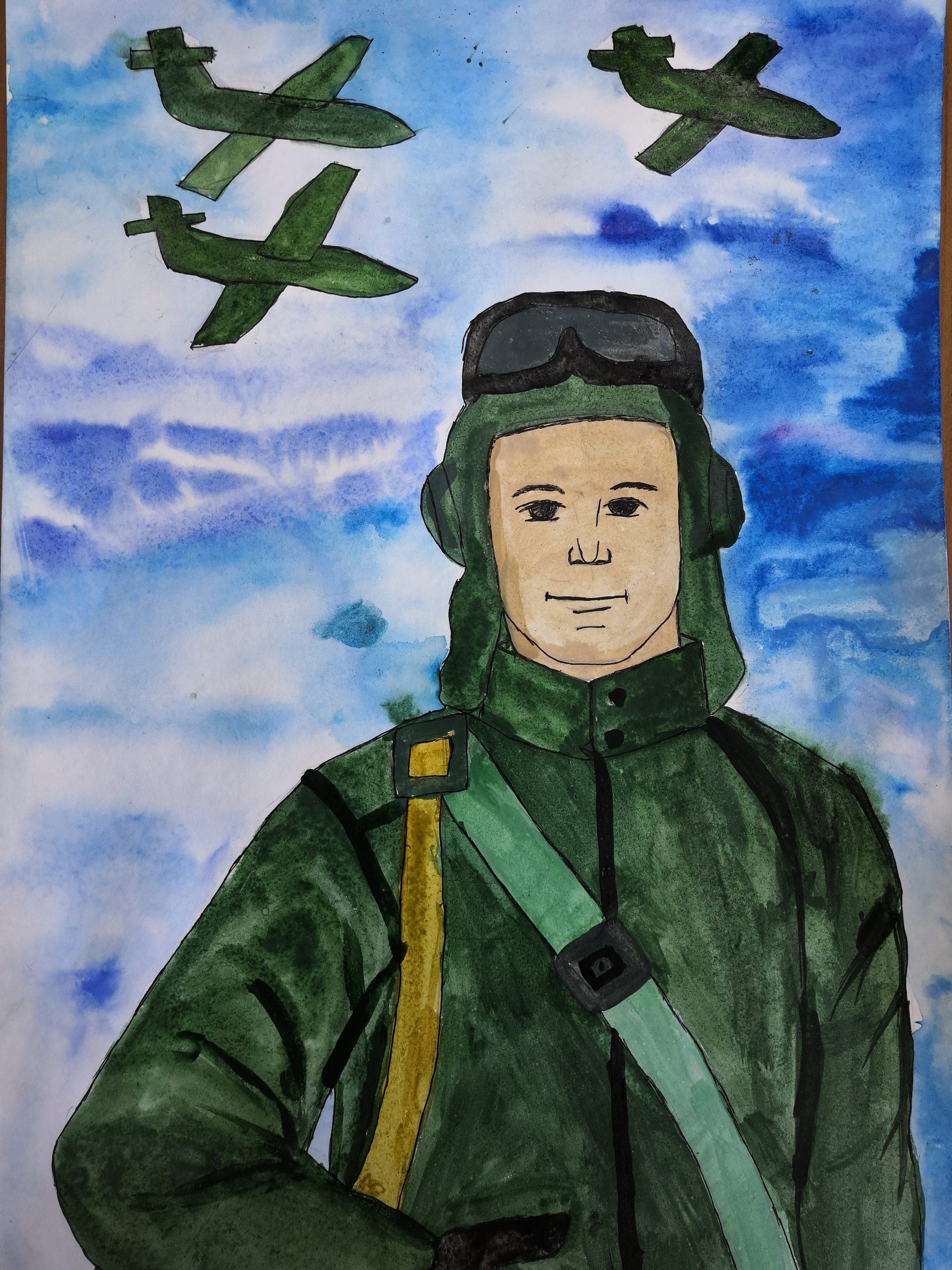 Нарисовать летчика. Летчик.