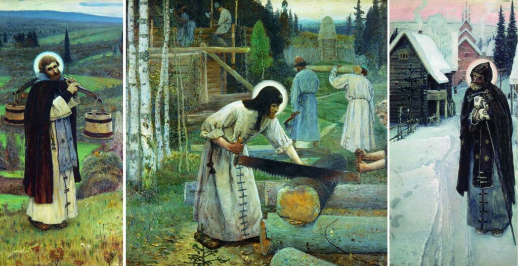 «Труды преподобного Сергия», М.В. Нестеров